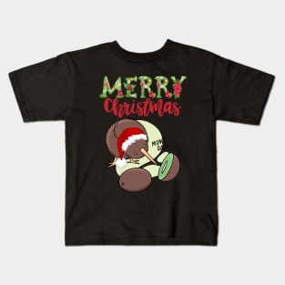 Merry Christmas New Zealand kiwi bird kiwi fruit - Funny | Witty Christmas kiwi design Kids T-Shirt